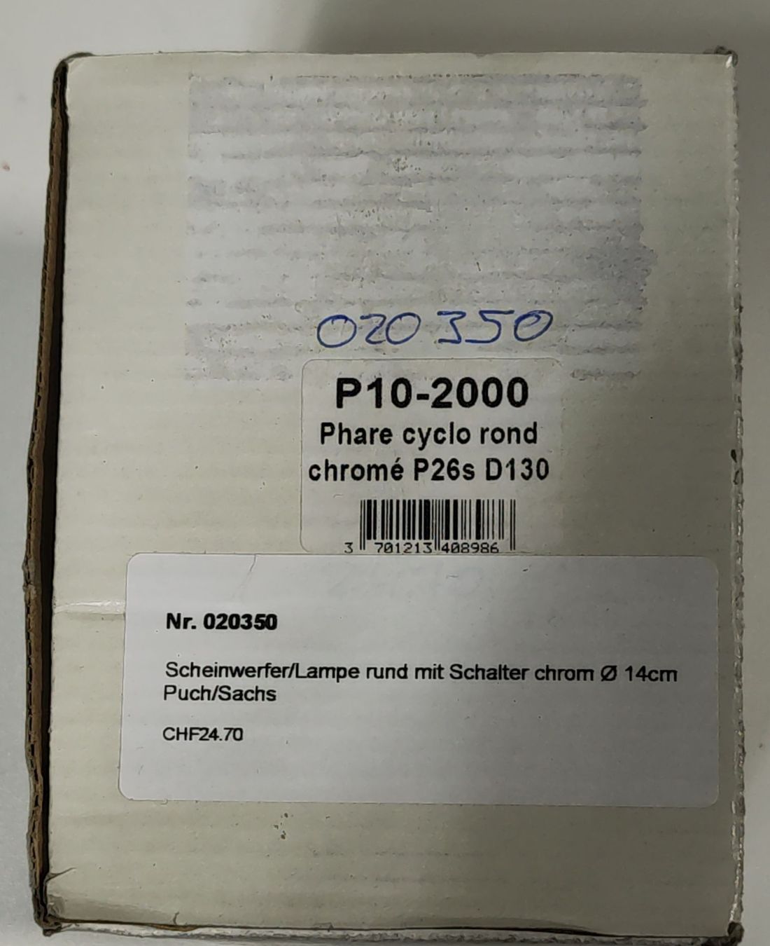 Scheinwerfer: Scheinwerfer rund chrom mit Schalter – Neu (gemäss Beschreibung) aus Neuendorf von Dertovo