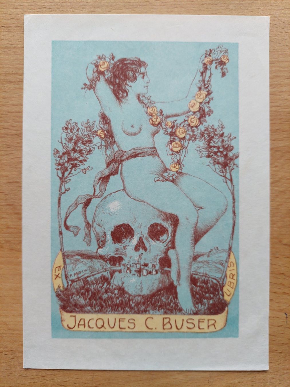 Grafica & Litografie: Exlibris Fritz Mock - Original Lithographie Tod – Usato da Obfelden venduto da Exlibris-Art