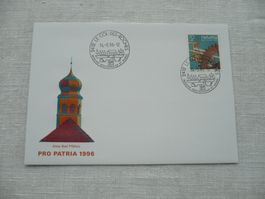 1996 FDC Unterirdische Mühlen, Col-des-Roches