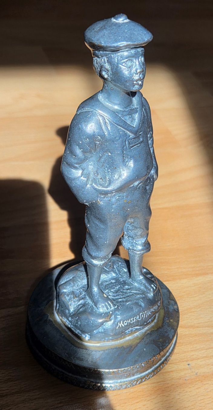 Sculture & Statue: Bronze Skulptur Pfeiffender Junge Mousse Siffleur versilbert – Usato da Horw venduto da iglu370 4