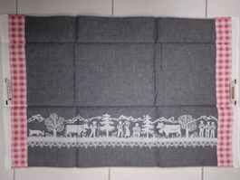 Schweizer Geschirrtuch mit Sujet, neu, Vintage Look