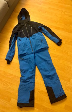 Skijacke und Skihose Set, blau/schwarz