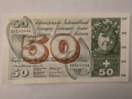 50 francs suisses 1974, neuf, voir photos