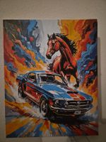 Peinture sur toile - Ford Mustang / 50×40 cm 