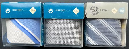 3x  Seiden Krawatten Tchibo TCM NEU & OVP Herren Mode 👍