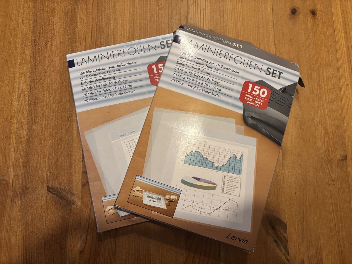 Fogli trasparenti: Laminierfolien Set A5, 10x15cm, Visitenkarten – Nuovo (secondo la descrizione) da Männedorf venduto da Qurop