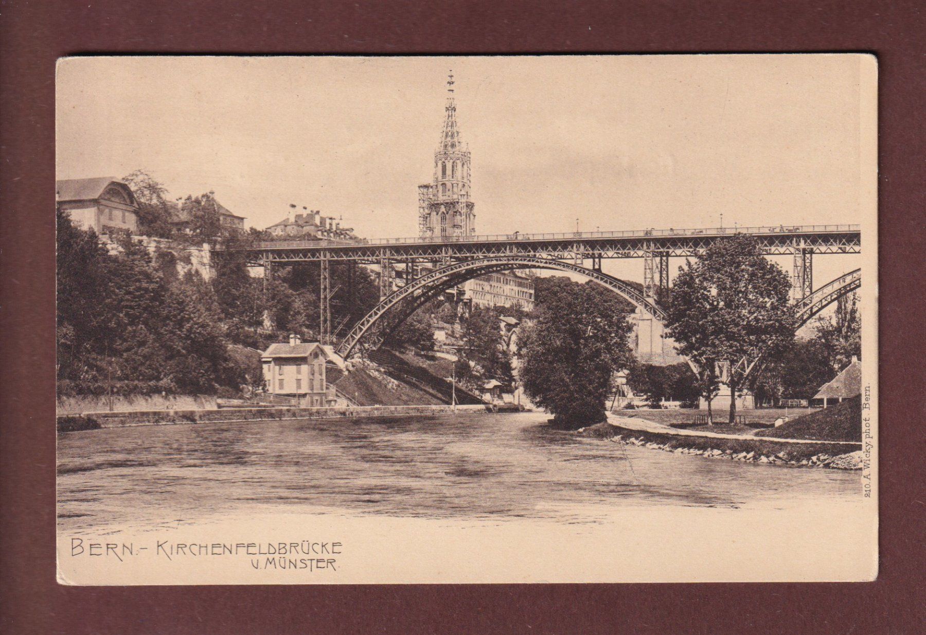 Cartoline postali: BERN - Kirchenfeldbrücke - Münster – Usato da Pully venduto da nicecards-shop