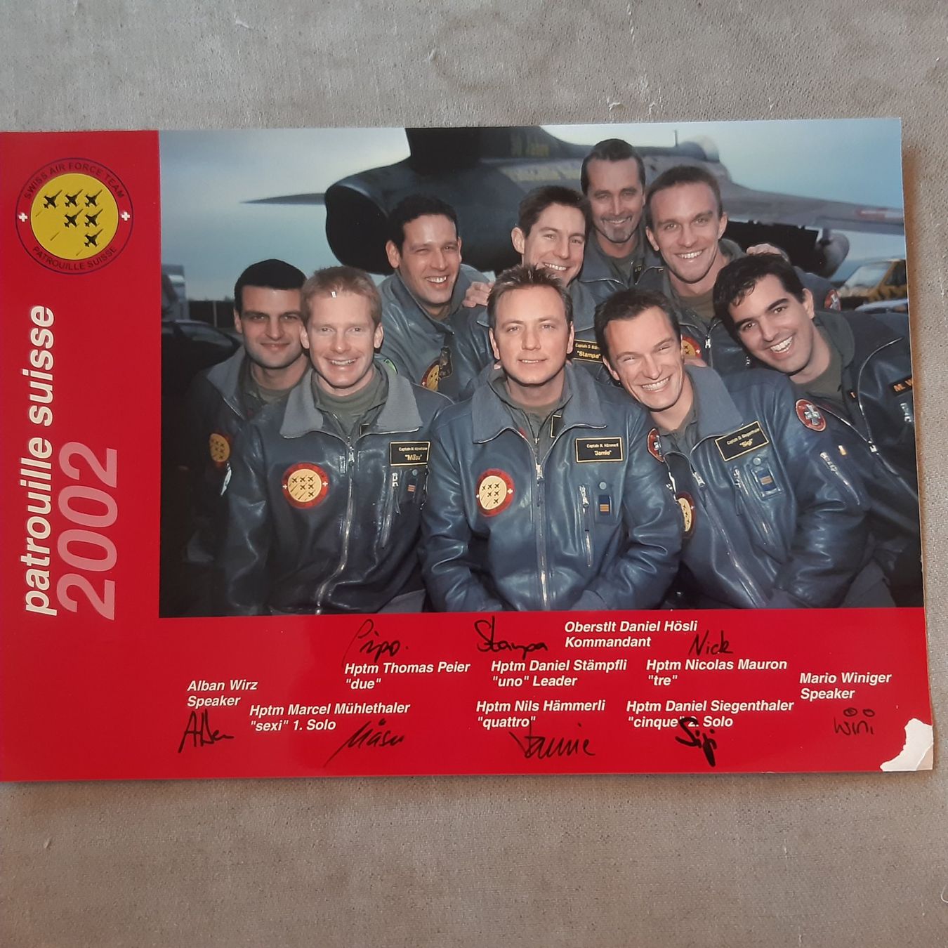 Cartoline postali: Schweizer Luftwaffe Patrouille Suisse – Usato da Giffers venduto da attila07