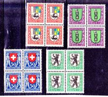 PRO JUVENTUTE 1925 VIERERBLOCK POSTFRISCH HOCH KW !!!!!!!!!!