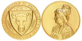 Schützenmedaille St. Gallen "Olmaschiessen" von 1970 (FDC)