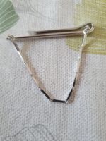 Krawattennadel Silber mit Kette, guter Zustand