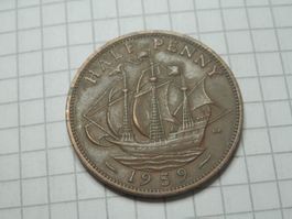 Großbritannien ½ Penny, 1959