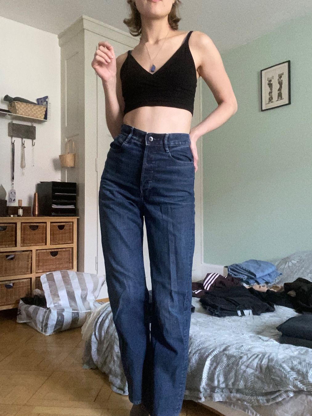 Jeans: High waisted washed straight jeans – Nuovo (secondo la descrizione) da Bern venduto da alexjop