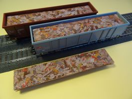 H0 Hochbordwagen Ladung 3er-Set zu Eaos-Wagen Märklin/Roco