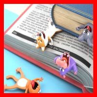 Buchzeichen eingeklemmt Nilpferd Hippo lesen Lesezeichen