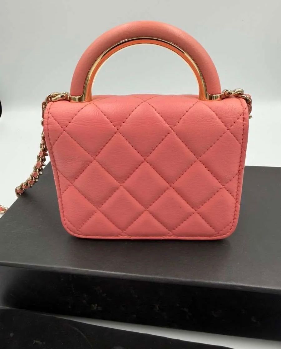 Chanel Borse da donna: Chanel Mini Top Handle Flap Bag, rosa – Usato da Triesen venduto da atos87 2