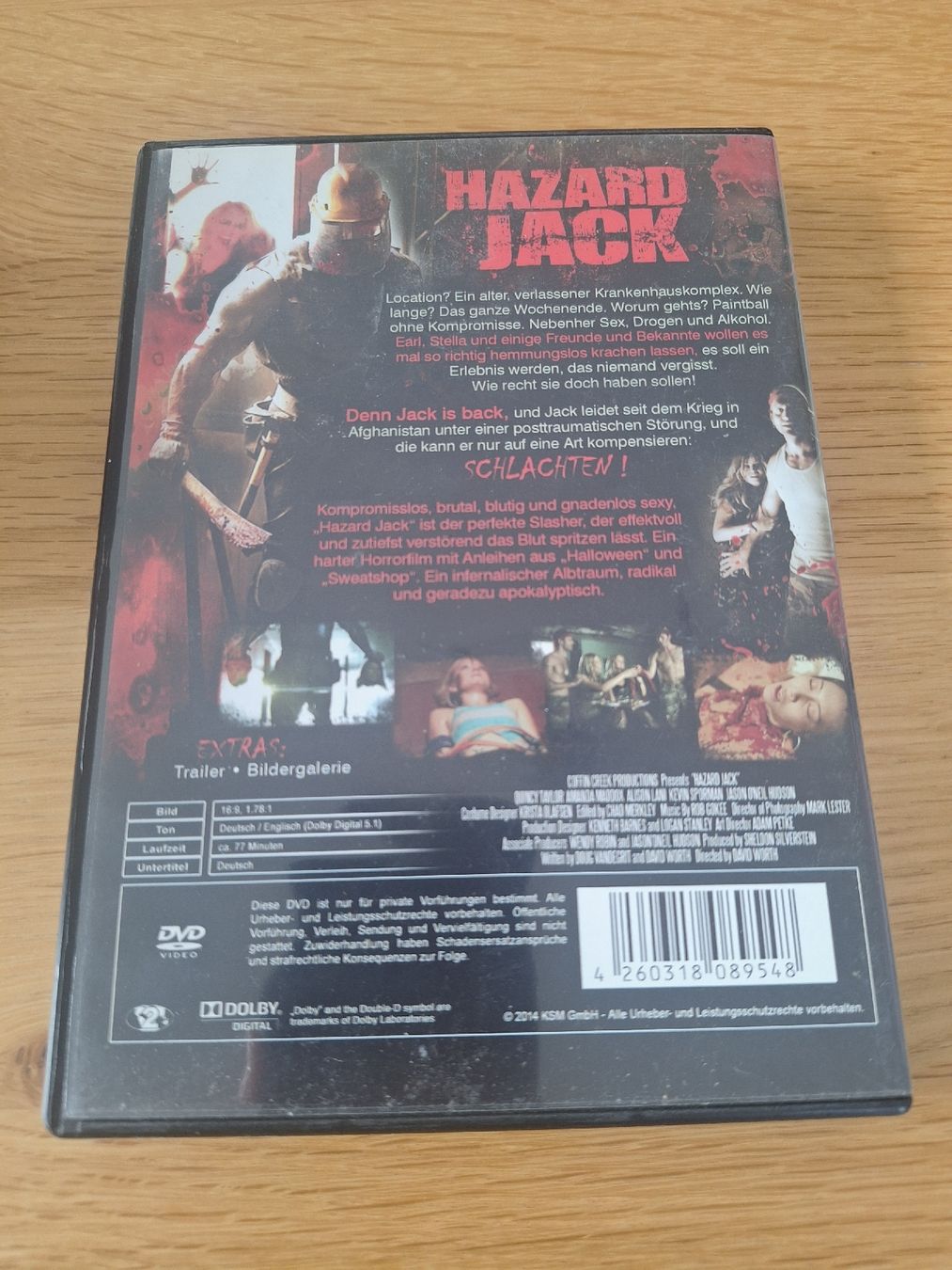 Tous les DVDs: Dvd Hazard Jack Slasher Massaker – D'occasion à Wanzwil par chlinih93 1