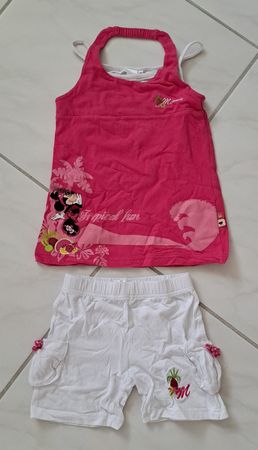 Spaghetti-Neckholder Oberteil plus Hose Gr. 122 / 128