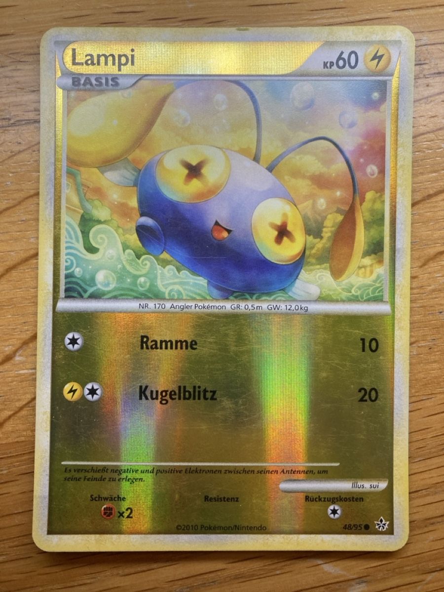 Pokémon Carte collezionabili: Lampi 48/95 REVERSE HOLO – Usato da Zürich venduto da sushitwiceaweek