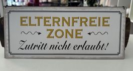 Blechschild Metallschild Elternfreie Zone