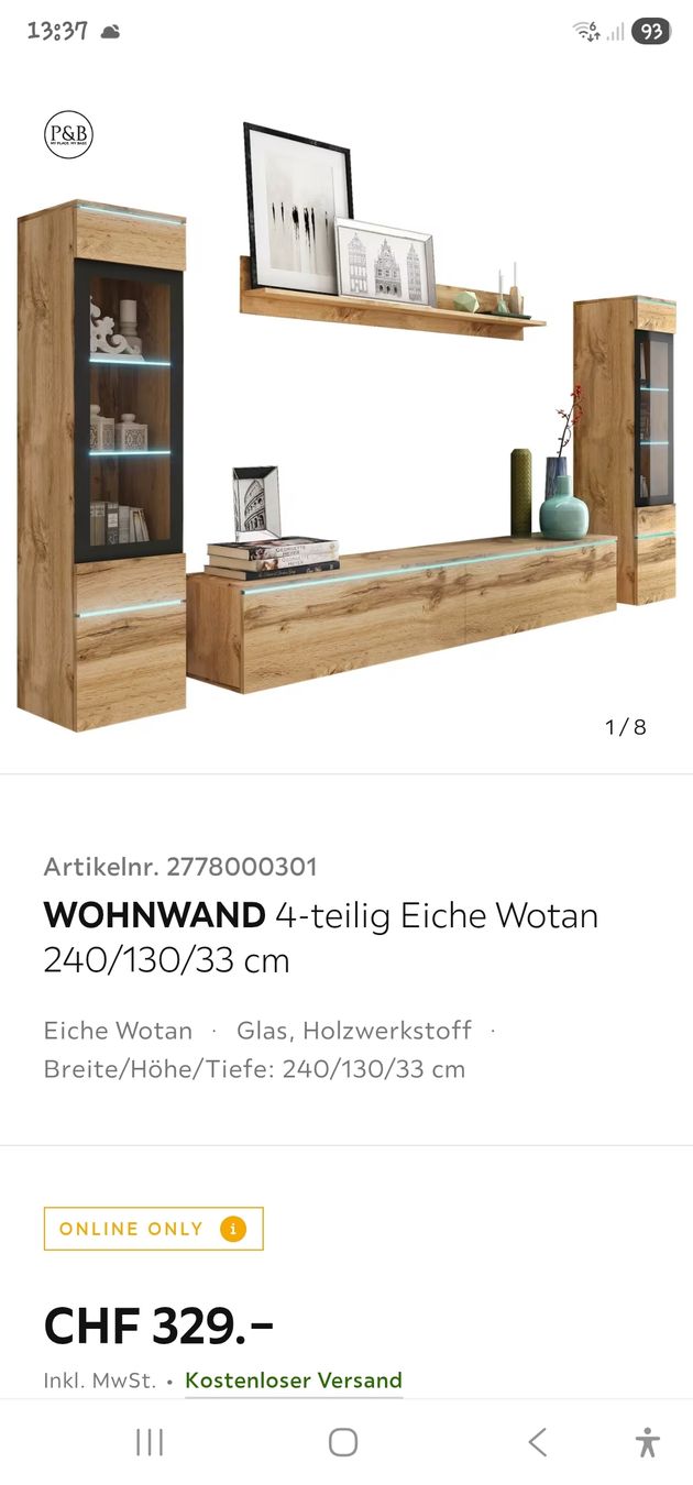 Mobili TV: Wohnwand – Nuovo (secondo la descrizione) da Freidorf TG venduto da Fussball_pepsi 1