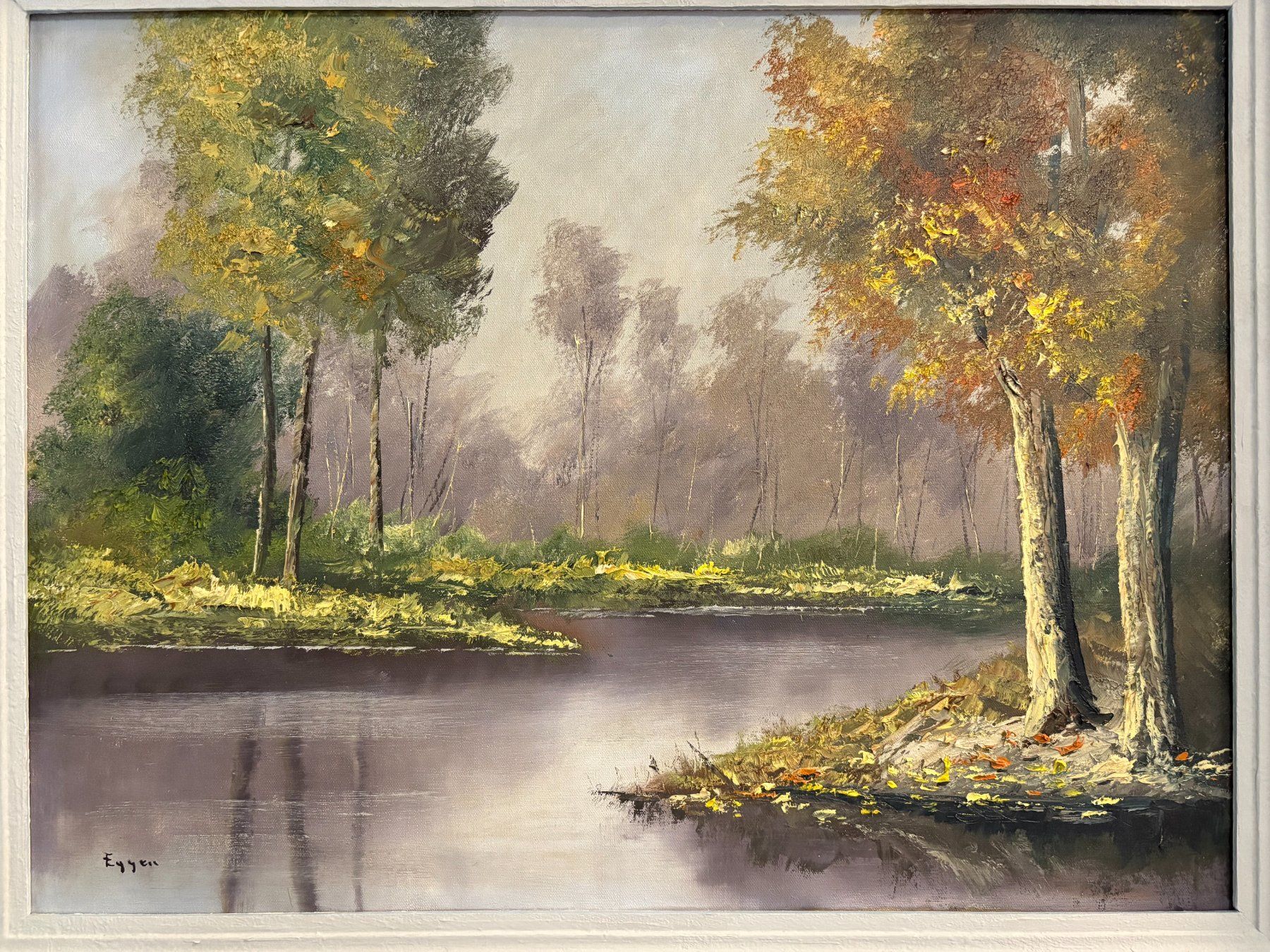 Dipinti: 75cmbreit x 60 cm/ Egger/ Öl Gemälde Idyllische Landschaft – Usato da Ottenbach venduto da TimelessEmotions.