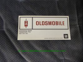 Oldsmobile Modellprogramm 1973/04 deutsch/französisch GM-Bie