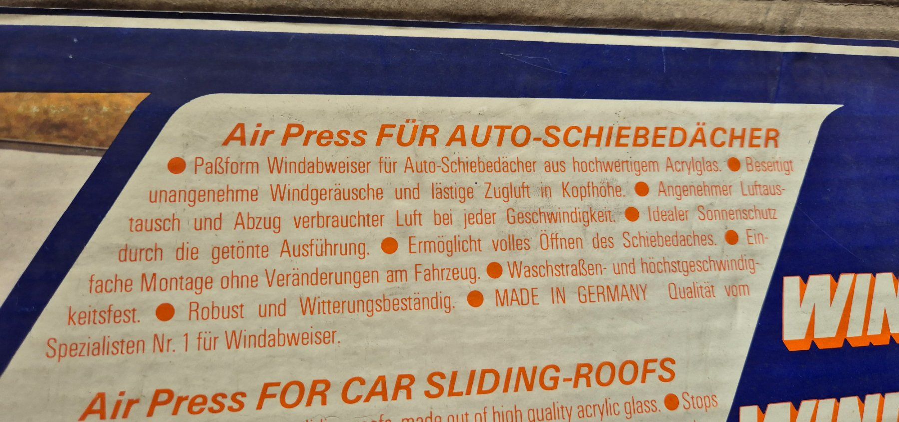 BMW Tutti pezzi di ricambio auto: Windabweiser ,Sonnenblende Autoschiebedach neu und OVP – Nuovo (secondo la descrizione) da Bremgarten AG venduto da Osella5 6