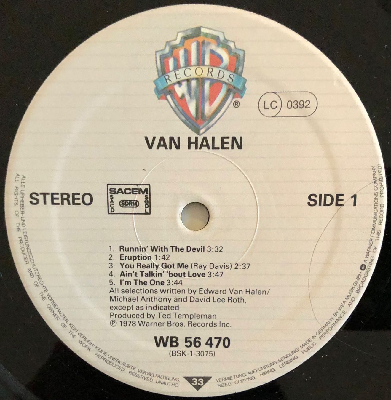 Schallplatten: VAN HALEN - VAN HALEN – Gebraucht aus Poliez-Pittet von Newtown-Records 3