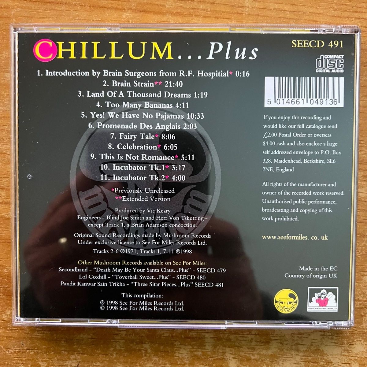 CD: Chillum - Plus / CD - 1. UK-Press. 1998 on CD - TOP – Usato da Gais venduto da soundcave57 1