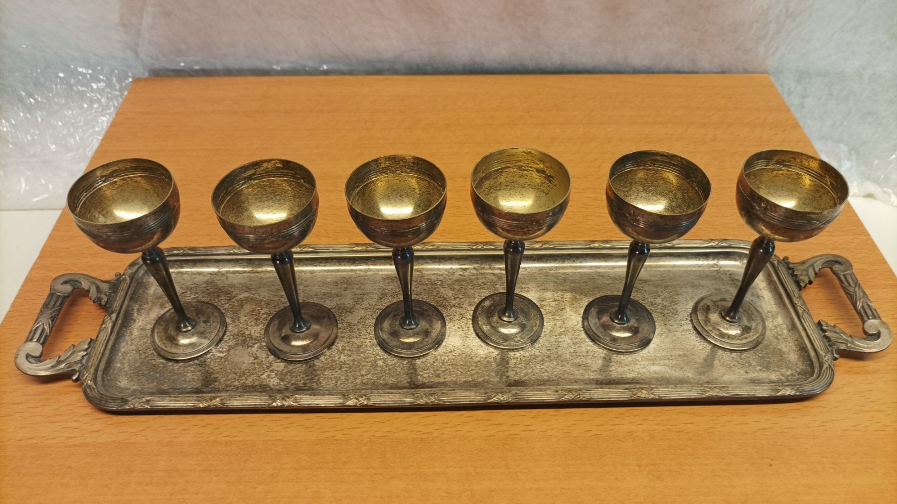 Set di piatti: 6  Art Deco Likörbecher (versilbert) – Usato da Hittnau venduto da HPeter21 4