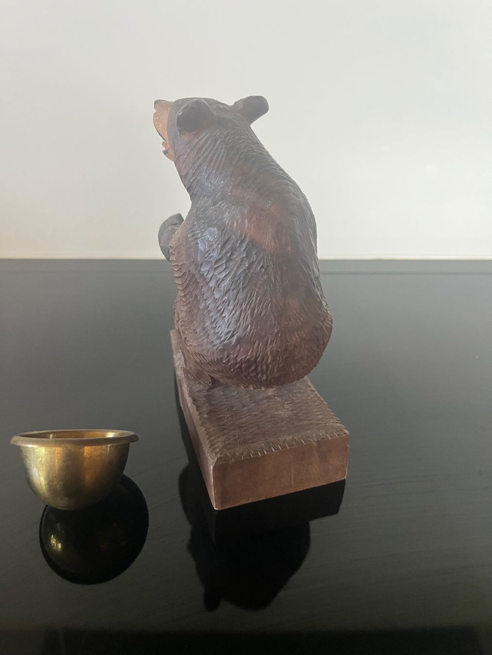 Statuette: Brienzer BÄR geschnitzt mit Kupferschale – Usato da Saanen venduto da SoniaMichaela 4