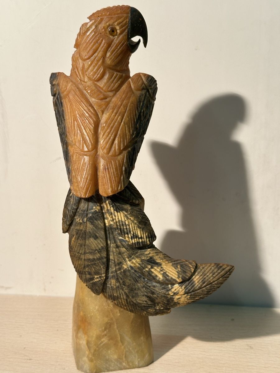 Tutte le decorazioni: Perroquet sculpté, albâtre, vintage, déco – Usato da Lausanne venduto da artnouveau04