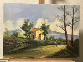 Ölgemälde auf Leinwand – mediterrane Landschaft