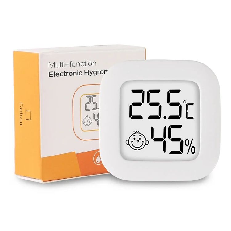 4x Digitales Hygrometer Thermometer Mit Smiley – Mini-Luftfeuchtigkeitsmesser Für Zimmer & Babyzimmer