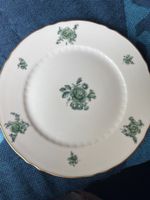Schöne Langenthal Teller, vintage, 8 Stück grün Dekor