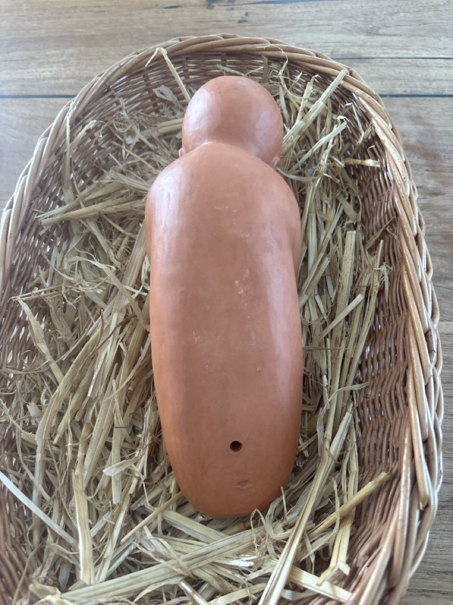 Sculture & Statue: Krippenfigur Jesuskind, Ton, handgemacht, Vintage. – Usato da Kriens venduto da Wundertuete17 4
