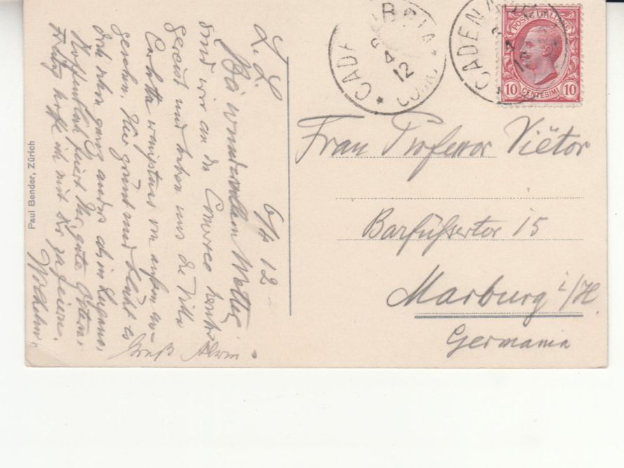 Cartoline postali: Menaggio Lago di Como 1912 – Usato da Bürglen TG venduto da StampGraf 1