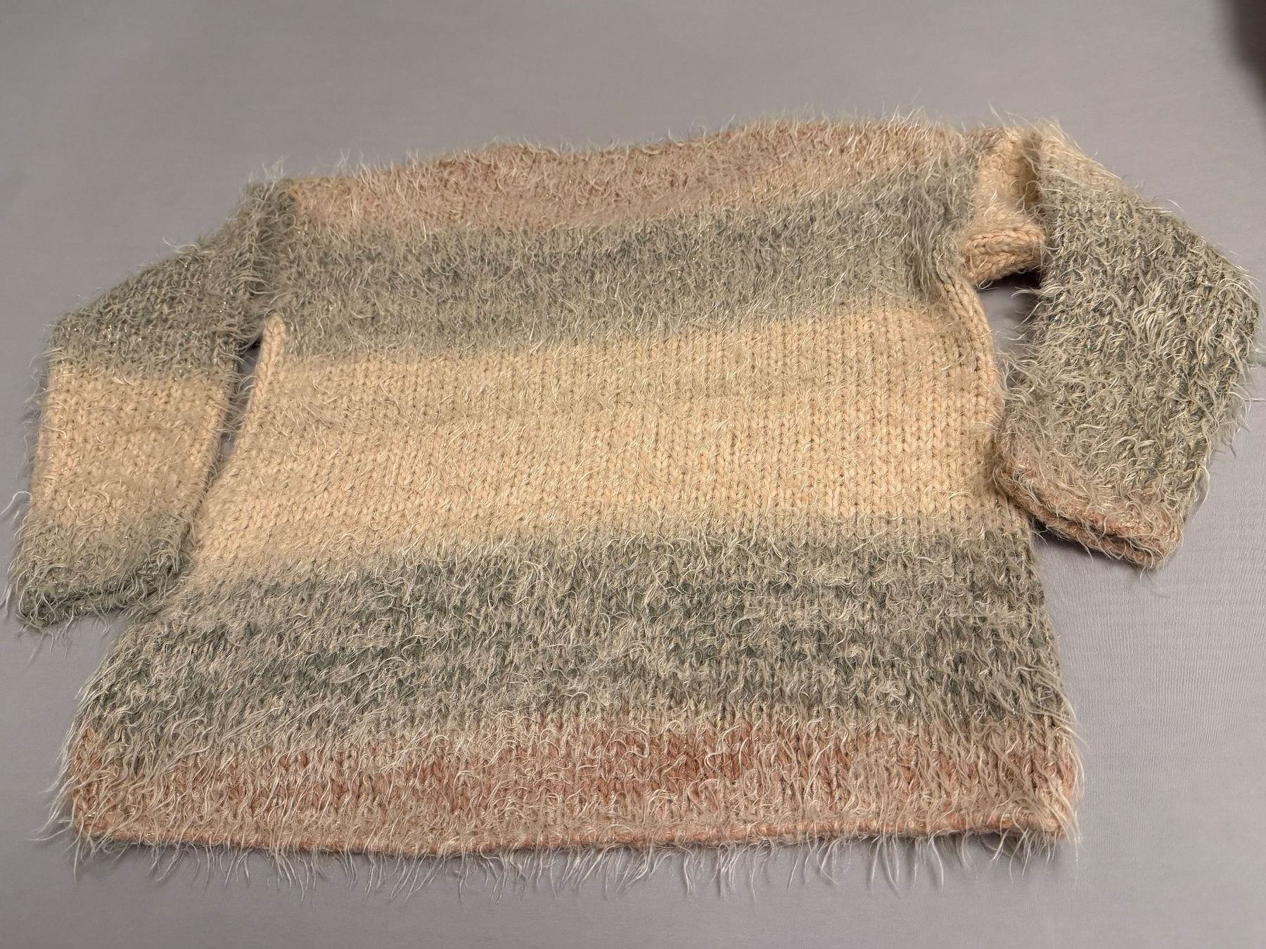 Rich & Royal Pullover & Sweatshirts: Rich & Royal Mischstrickpullover Creme/rosa/Grautöne/Small – Gebraucht aus rheineck von norwegianwood52 4