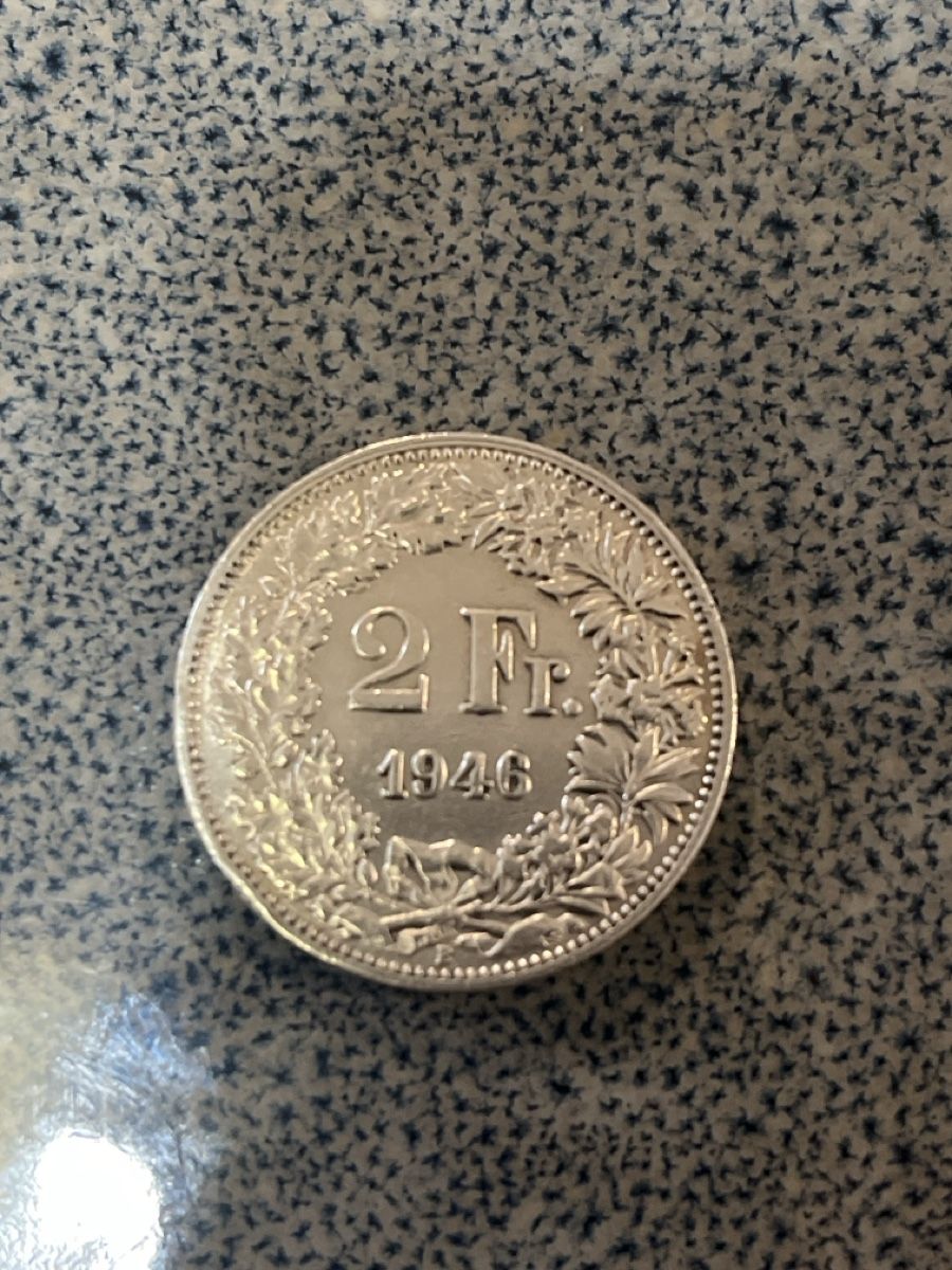 Tutti le monete: Deux francs argent 1946 B – Usato da Prangins venduto da Rodard8