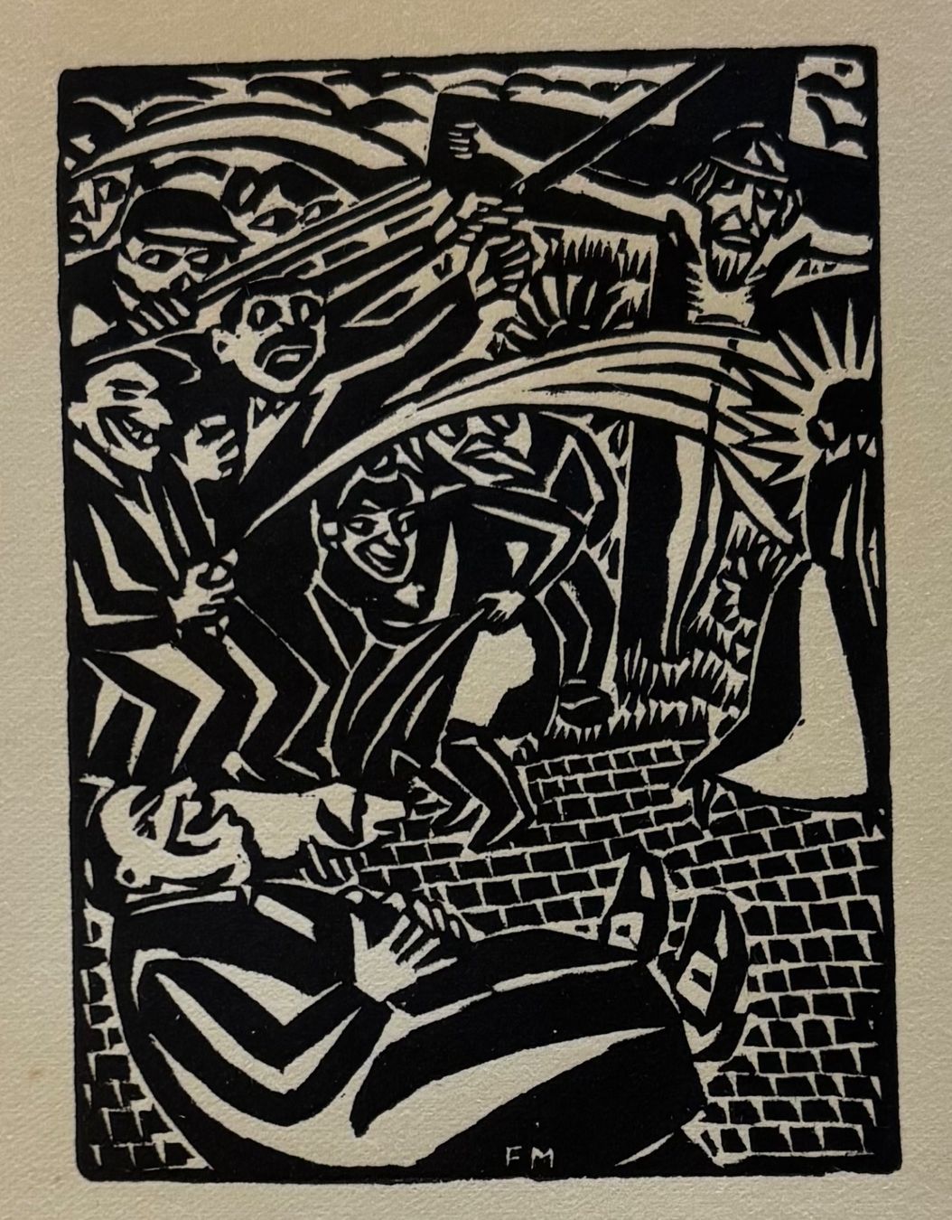 Xilografie: Frans Masereel, Holzschnitt, 1927 – Usato da Frauenfeld venduto da Merk52