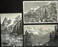 3 Ansichtskarten MÜRREN m. Eiger Mönch u. Jungfrau