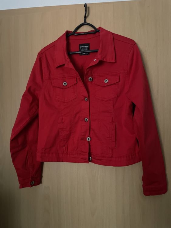 Chicoree Stoff Jacke rot Grösse L (Neu (gemäss Beschreibung)) in