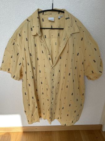 Jack&Jones kurzarm Hemd Gr. 4XL 2XL Ananas Muster