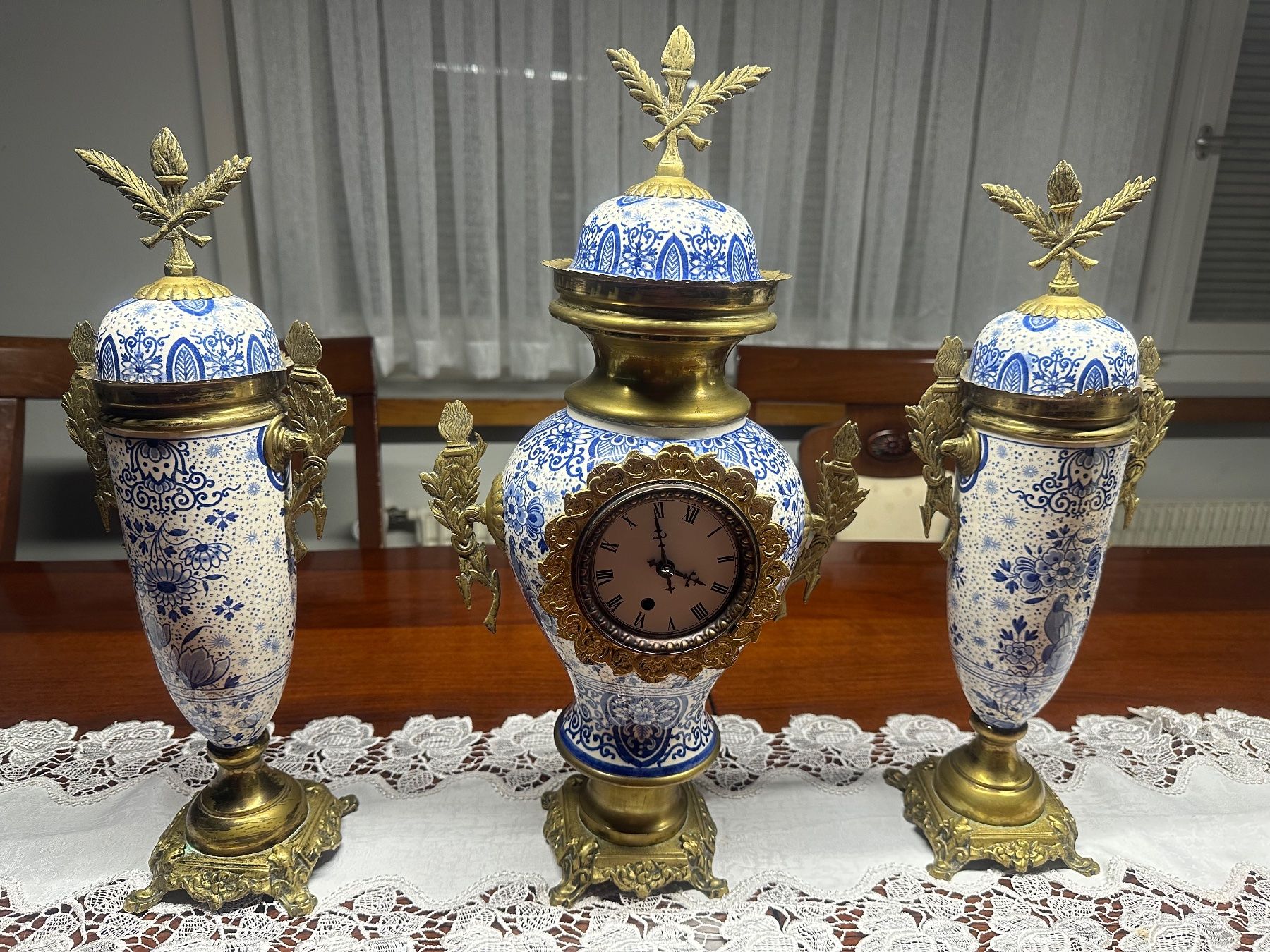 Orologi da terra & Orologi da parete: An 19th century German clock garniture – Usato da Trasadingen venduto da Kaffee.mann 8
