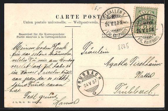 Cartoline postali: AK St. Gallen, Volksbad mit Rasenstück – Usato da Berlin venduto da bartko-reher 1