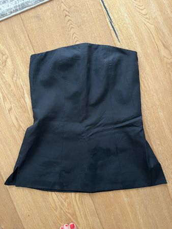 COS Damen Trägerloses Oberteil Schwarz Grösse 36