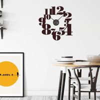 Wandtattoo + Uhr Typographie 50x50cm (neu, UVP 64.90 Fr.)