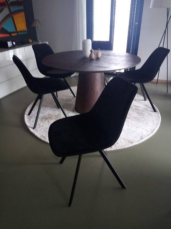 Sedie: Moderne Essstühle aus schwarzem Velour – Usato da Zürich venduto da Amichick01 1