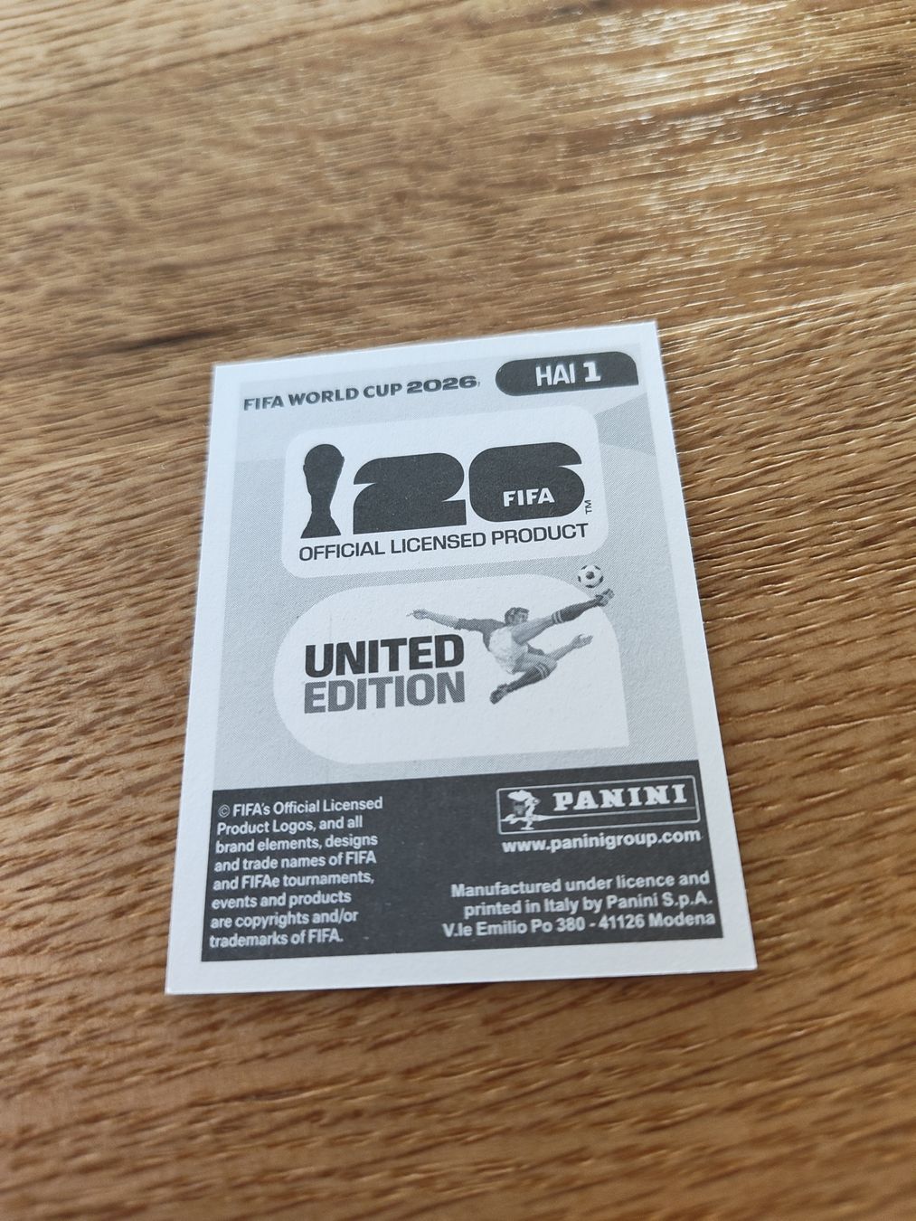 Panini Carte collezionabili: Panini Wm 2026 Hai 1 – Nuovo (secondo la descrizione) da Lieli venduto da Maholo 1